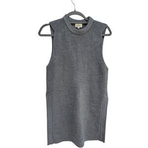Aritzia Wilfred Sleeveless Wool Sweater Tunic Top, Gray, Italian‎ Yarn, Sz S